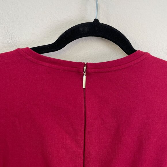 Kate Spade Womens Large Colorblock Bell Sleeve Ponte Dress Cranberry Cocktail - Picture 10 of 13